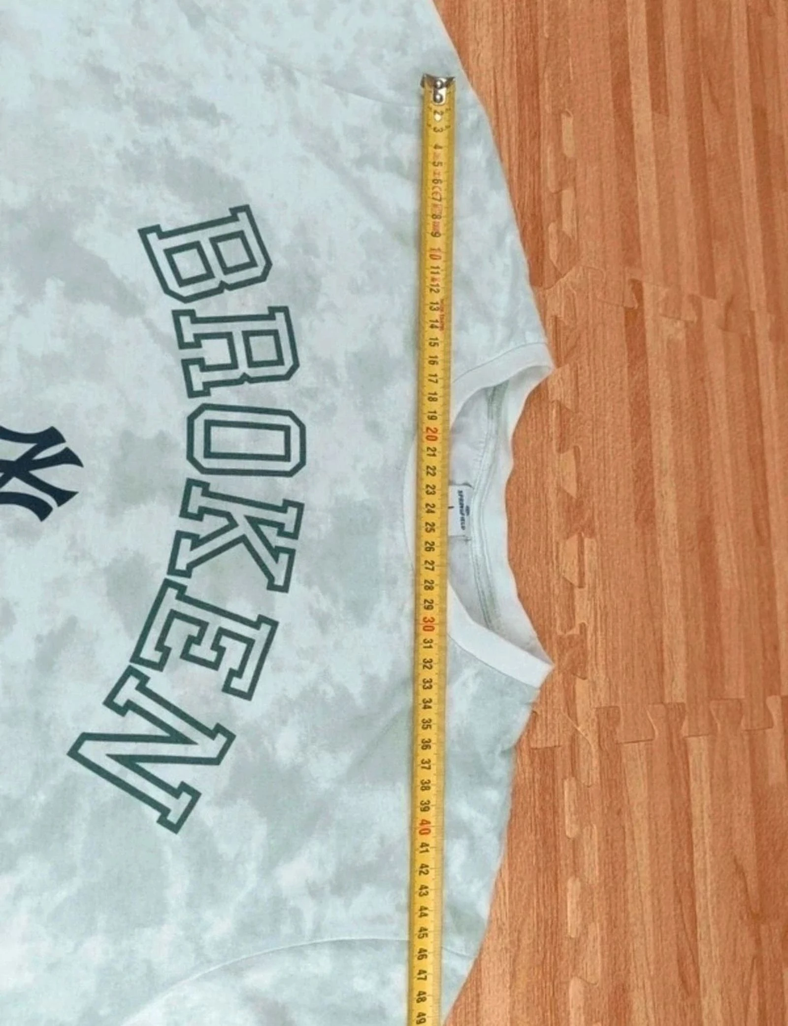 Springfield "Broken" NY Yankees Tie-Dye Tee Varsity Collegiate Green Size L – photo 10